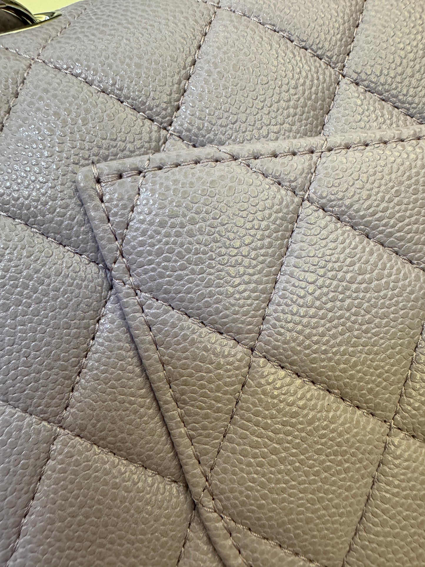 CHANEL CF23 24P星黛露紫 牛皮 銀扣