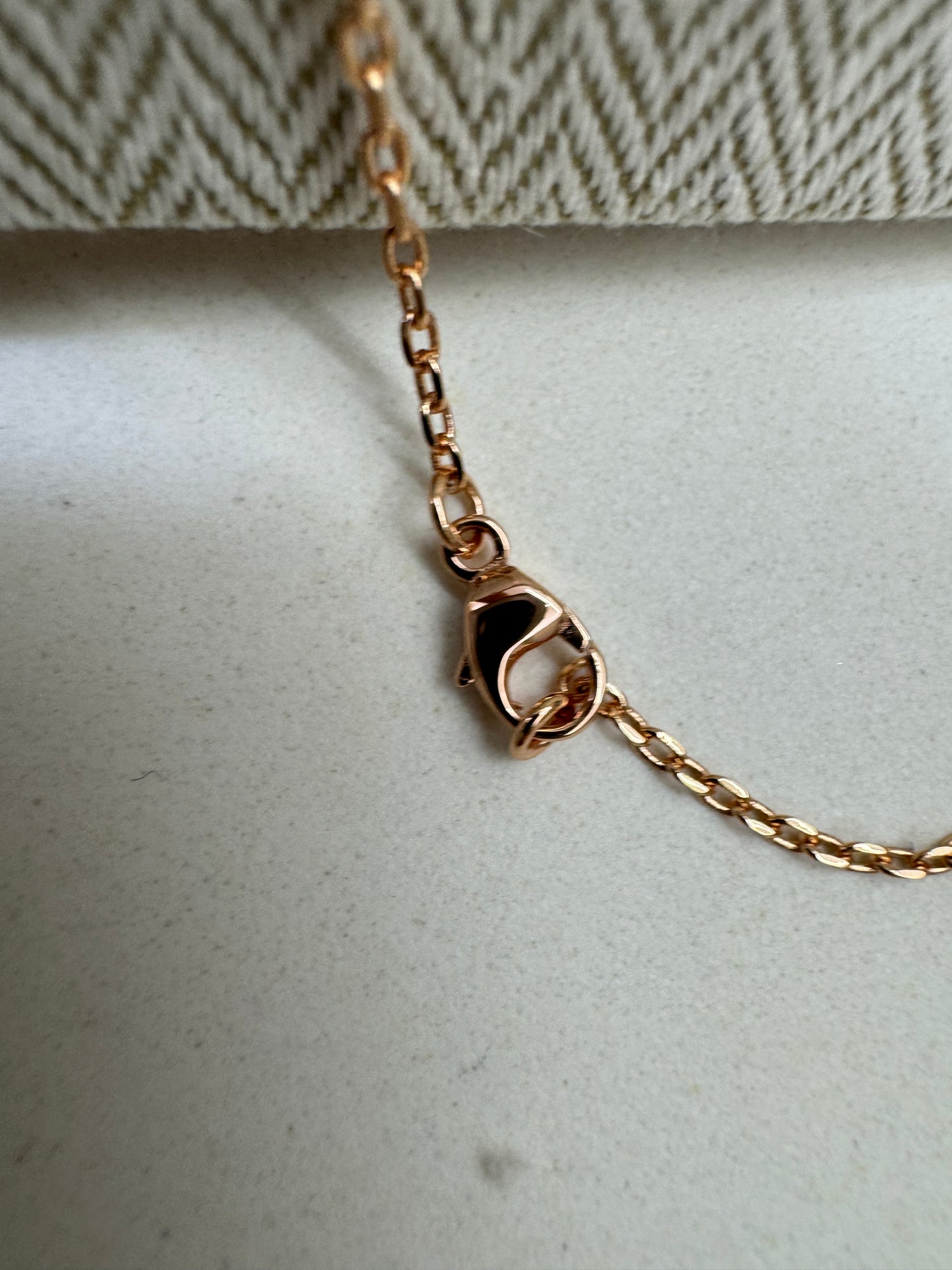 HERMES Mini Pop H 白色玫瑰金項鏈