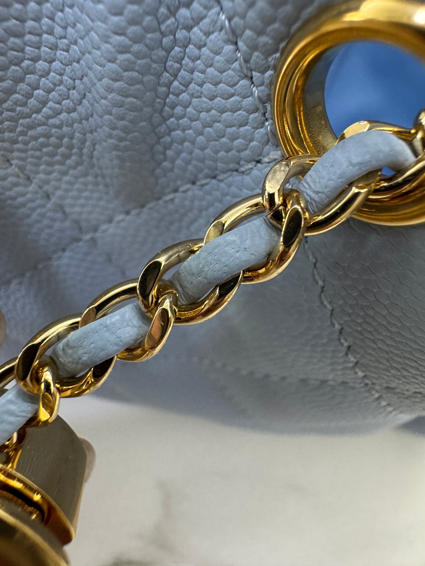 CHANEL Mini 25Bag 26A Baby Blue 亮金扣