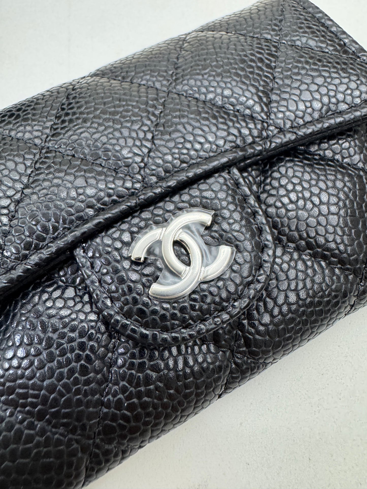 CHANEL CF Cardholder 黑銀牛
