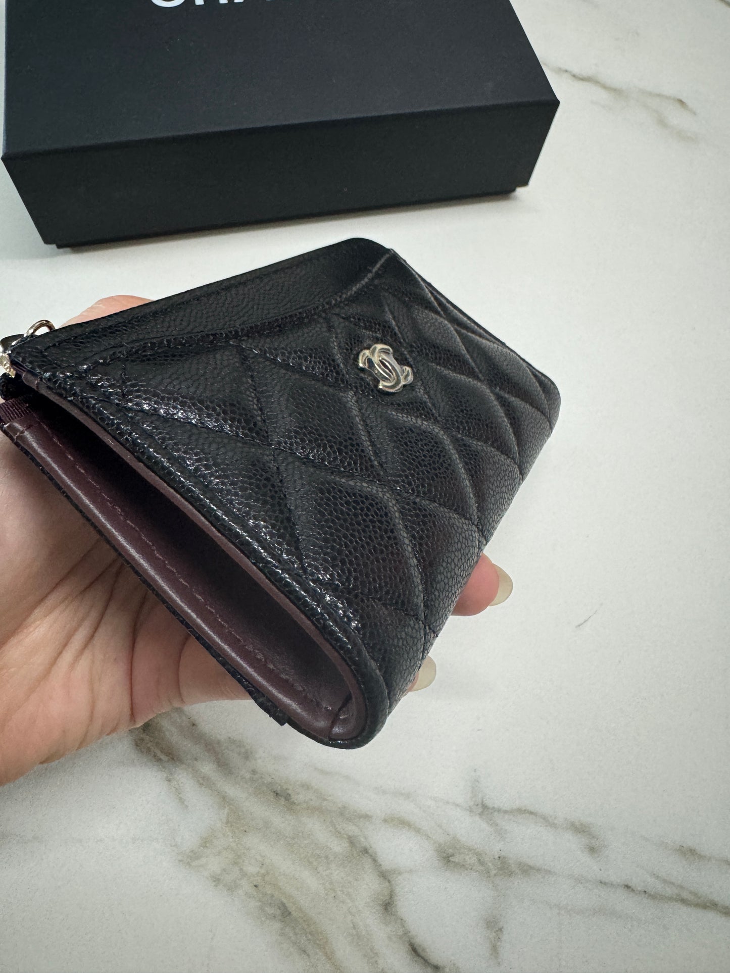 CHANEL L型卡包 黑色牛皮