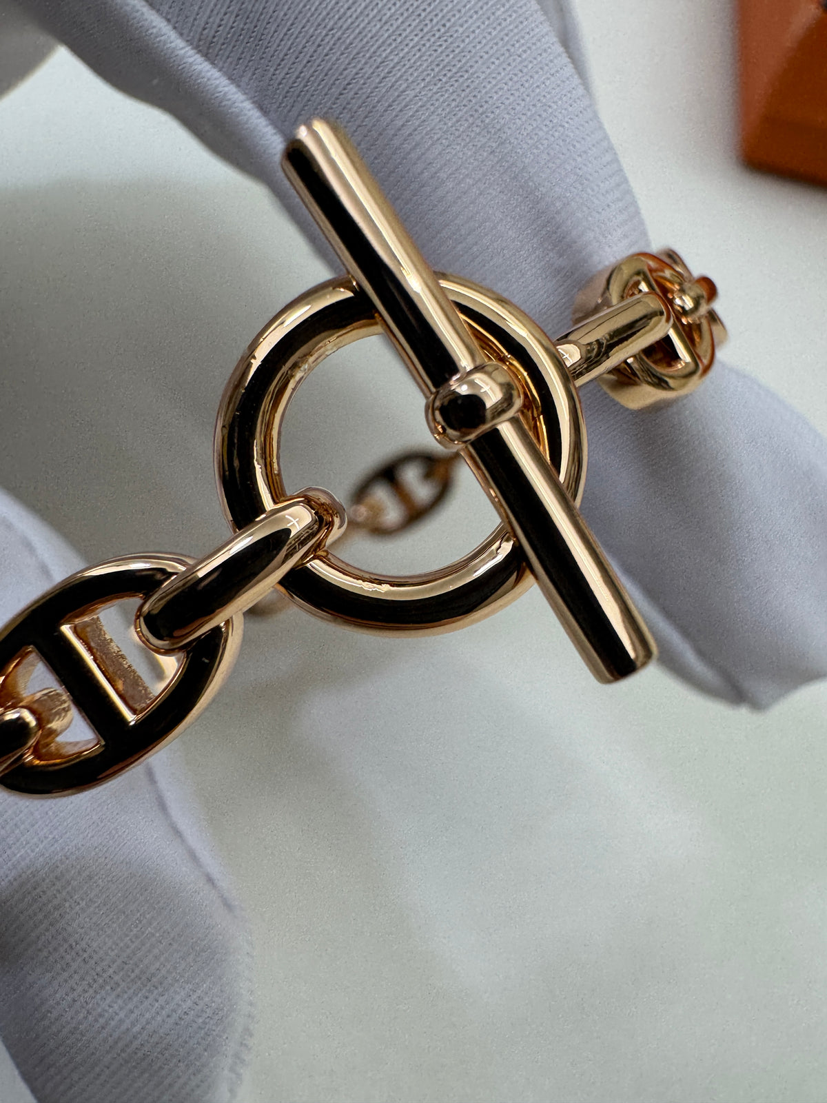 HERMES Chain d‘Ancre Enchainee PM Bracelet Rose Gold