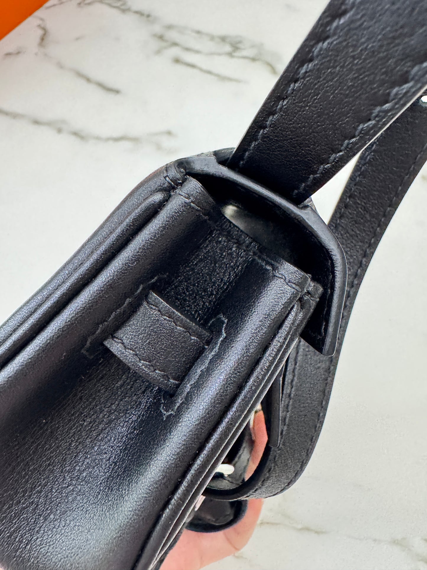 HERMES Kelly Moove 黑銀 Swift Noir PHW