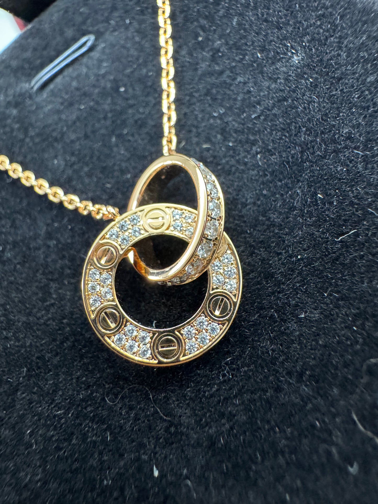 CARTIER Love Necklace 滿天星玫瑰金色