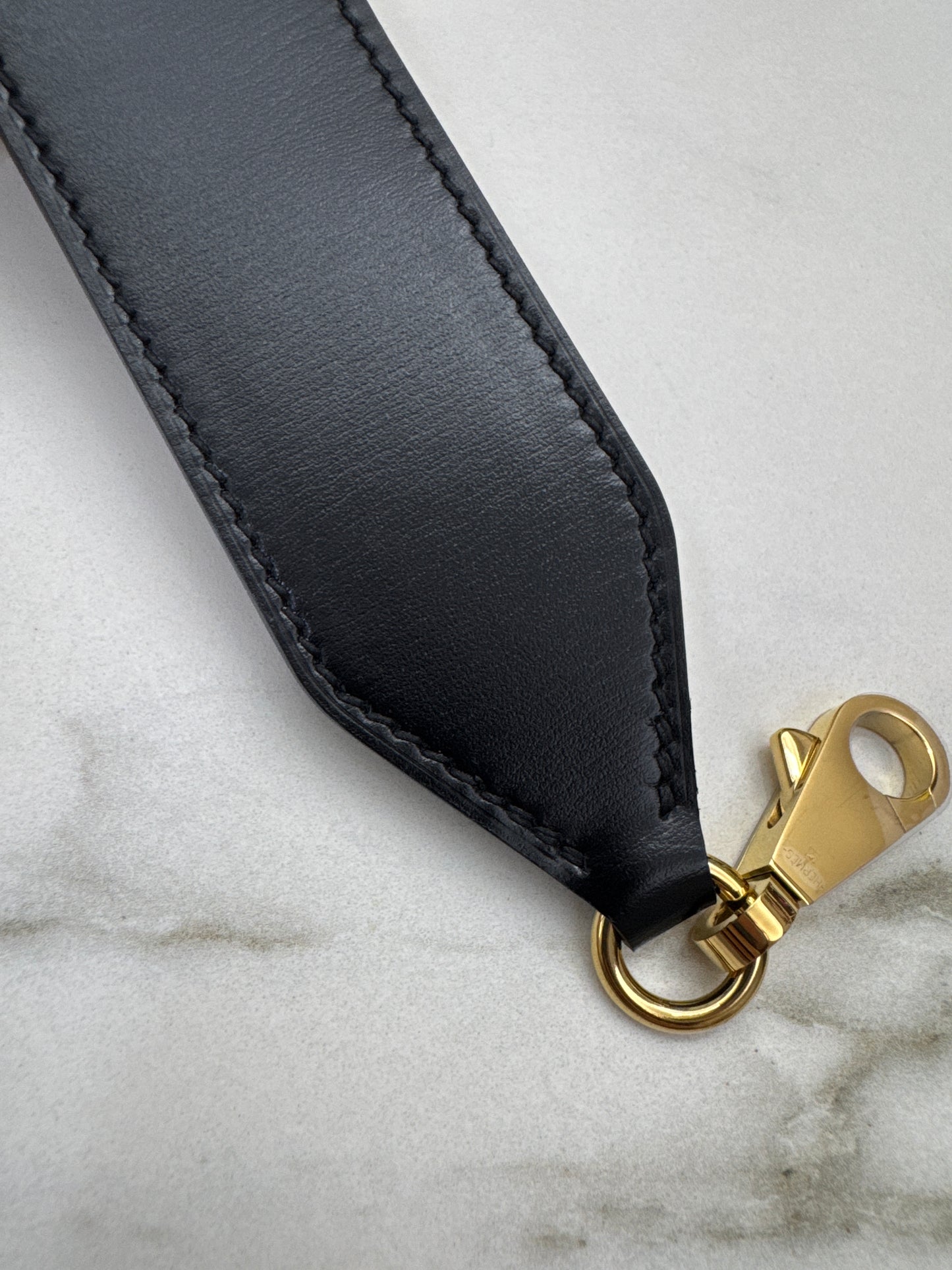 HERMES Kelly 25 黑色外縫金扣 Box Leather Sellier Noir GHW