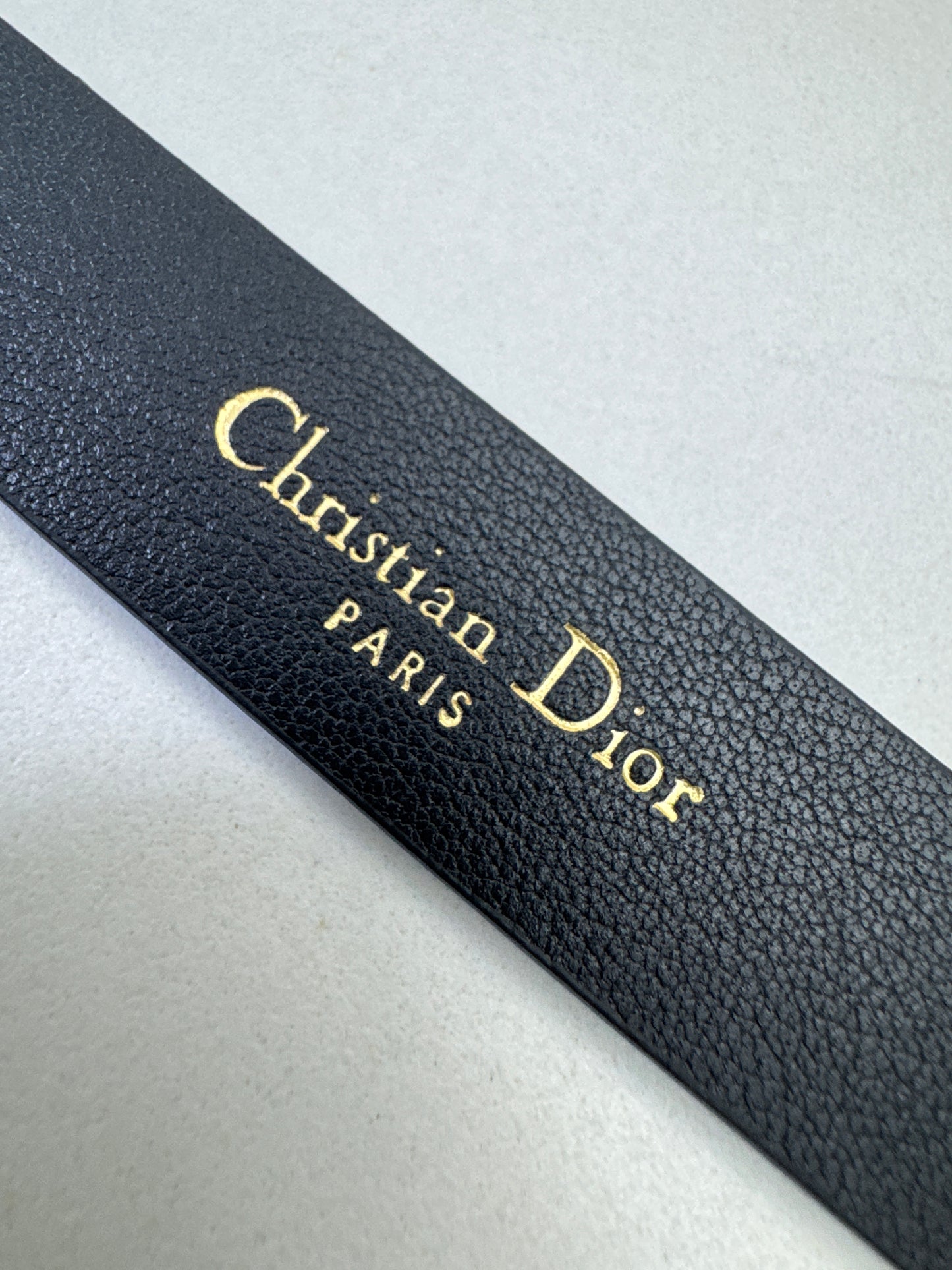 DIOR 珍珠CD扣皮帶