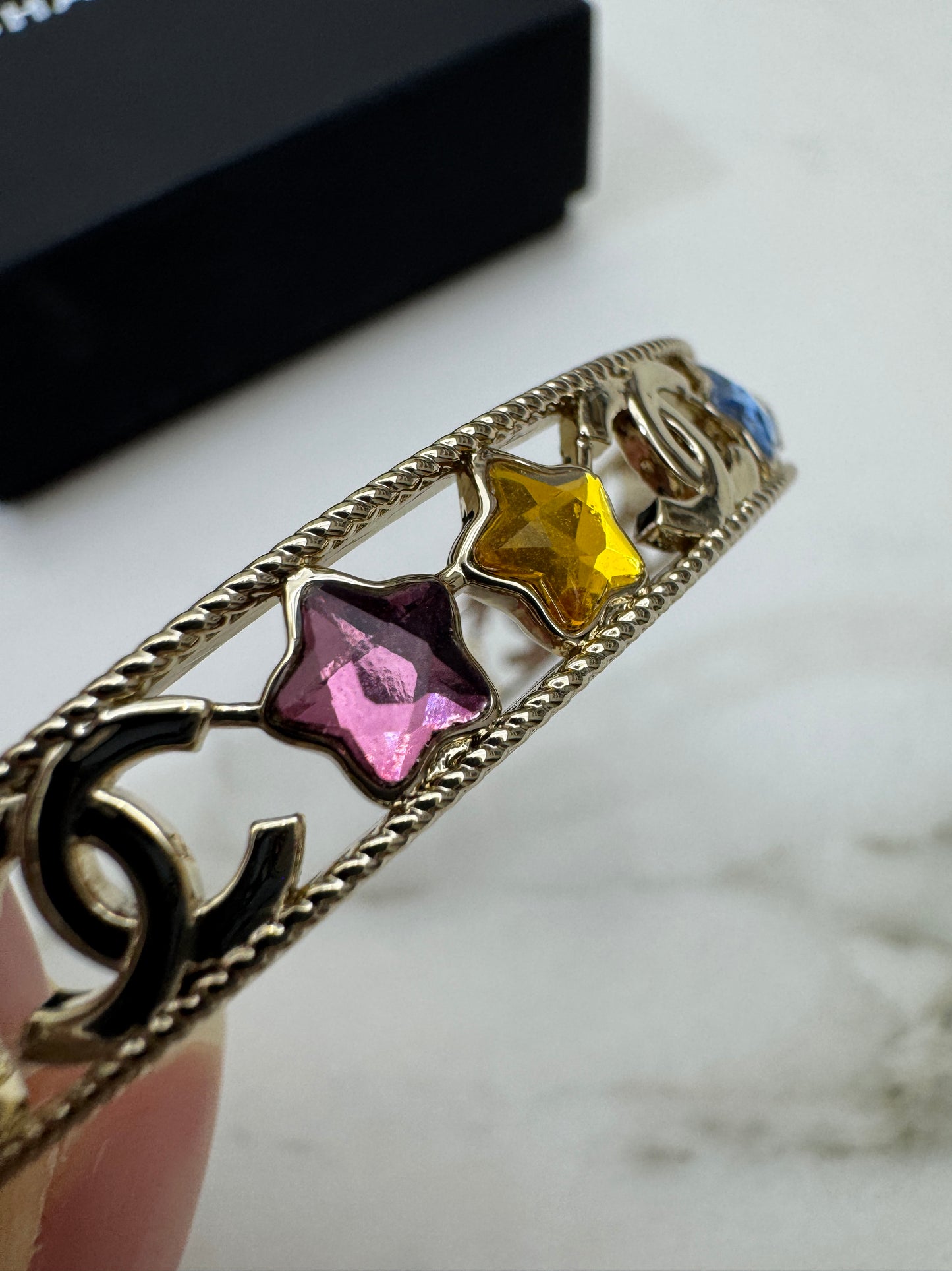 CHANEL 25P 彩色星星開口手鐲