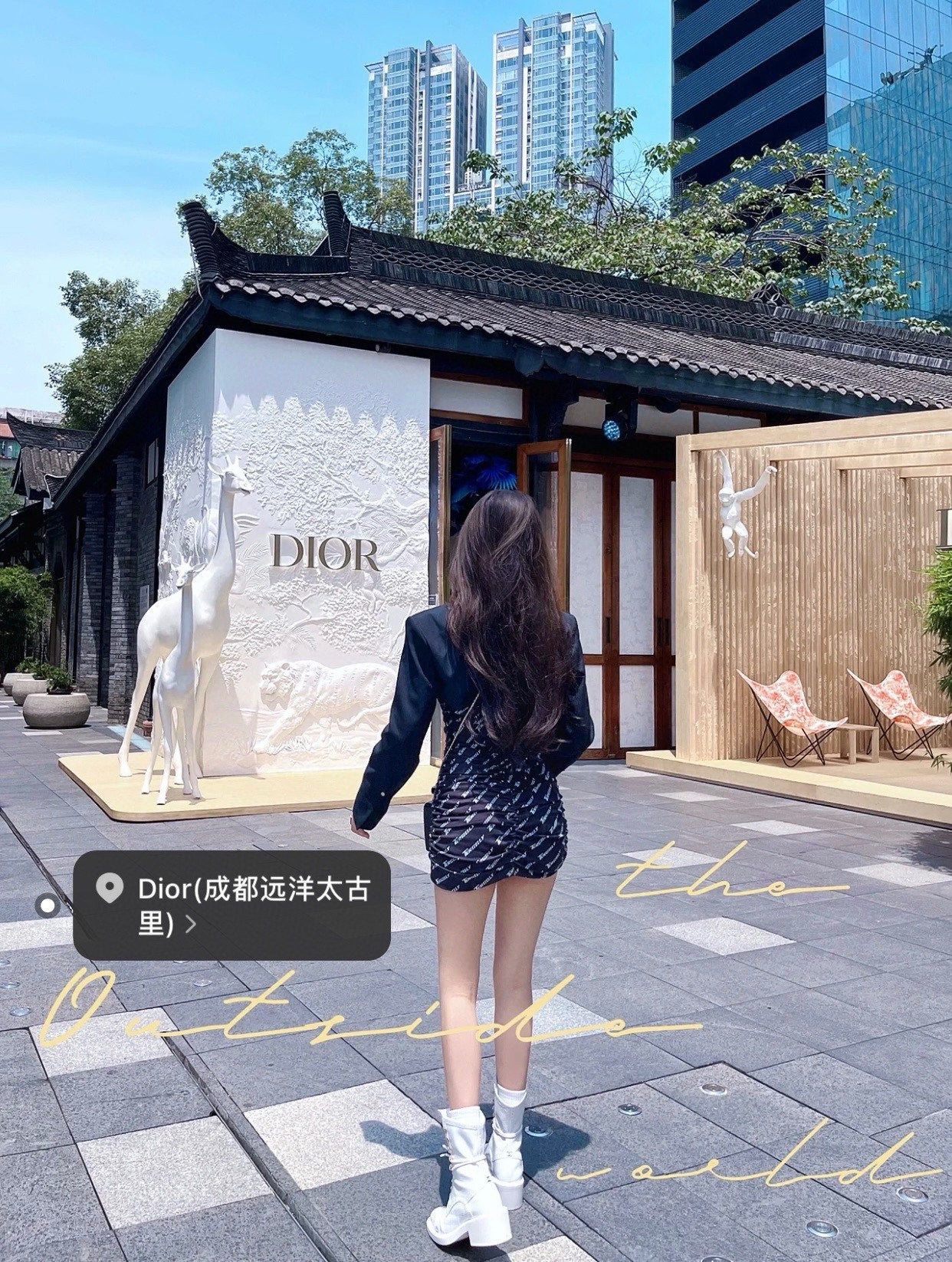 CHANEL 白色 系帶馬丁靴23b