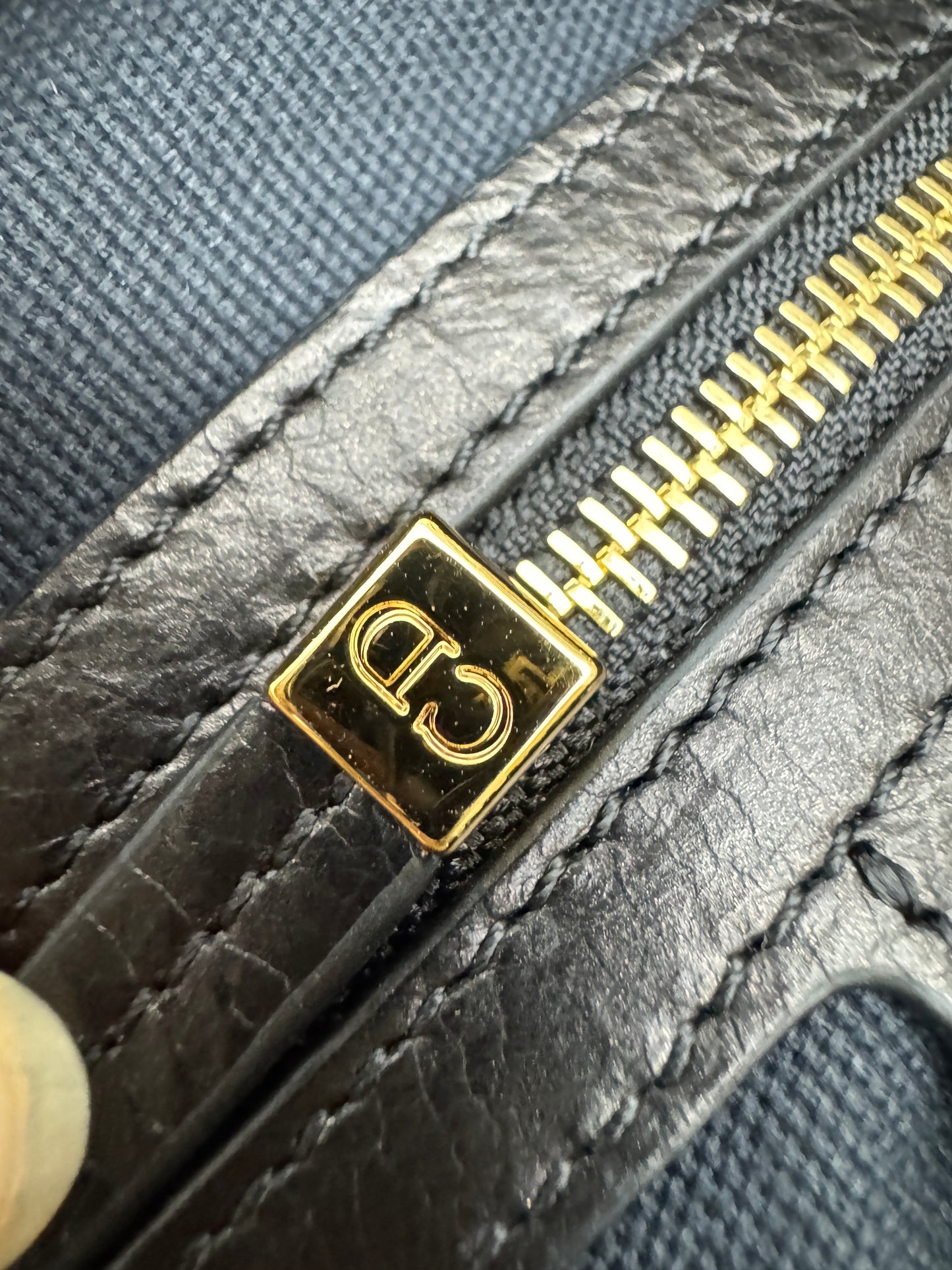 DIOR D-Journey Small 黑色油臘皮