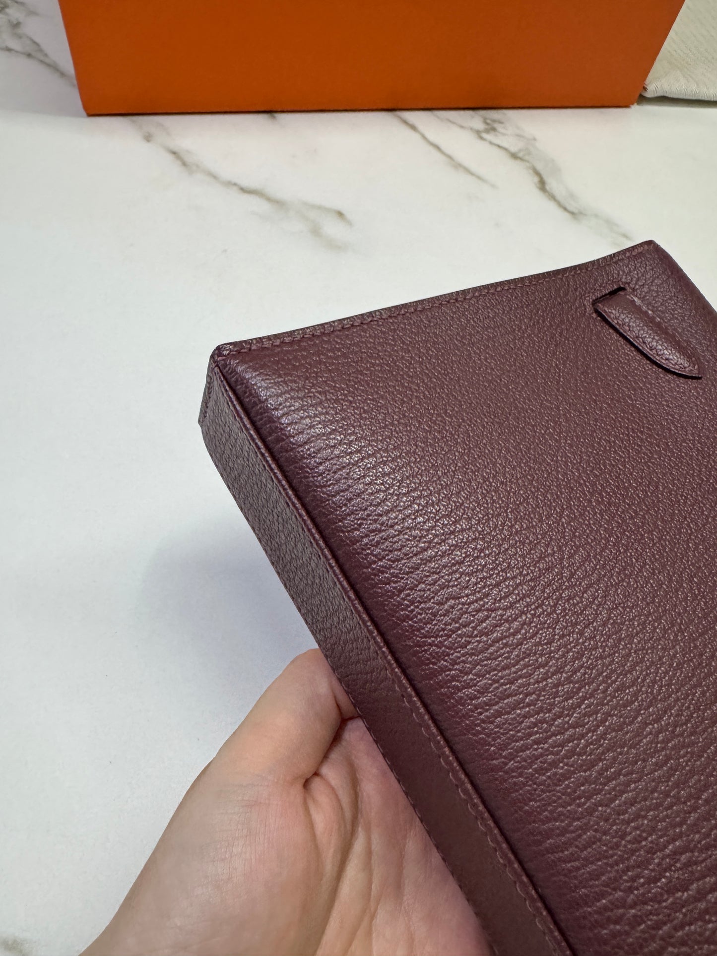 HERMES Kelly Elan 山羊皮 愛馬仕紅 Rough H PHW