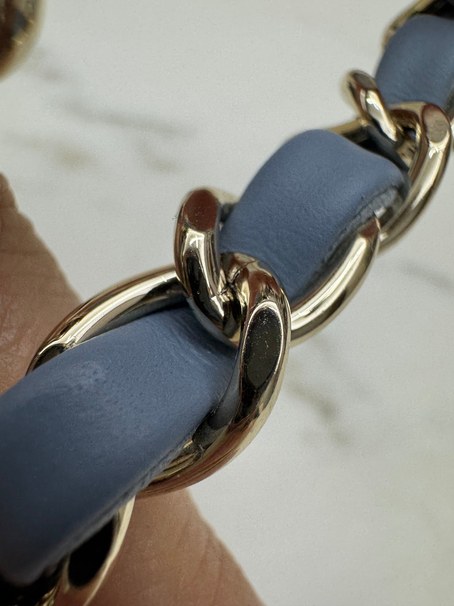 CHANEL 22B 淺藍牛仔 Mini CF20