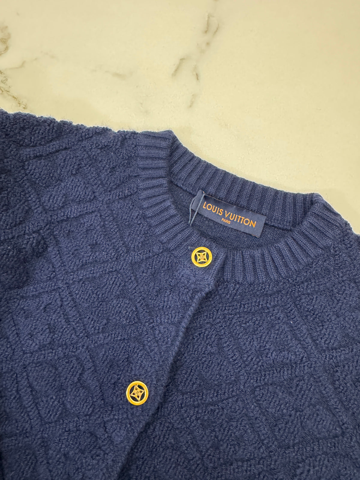 LV 羊毛短外套 藏青色 100% Wool Monogram