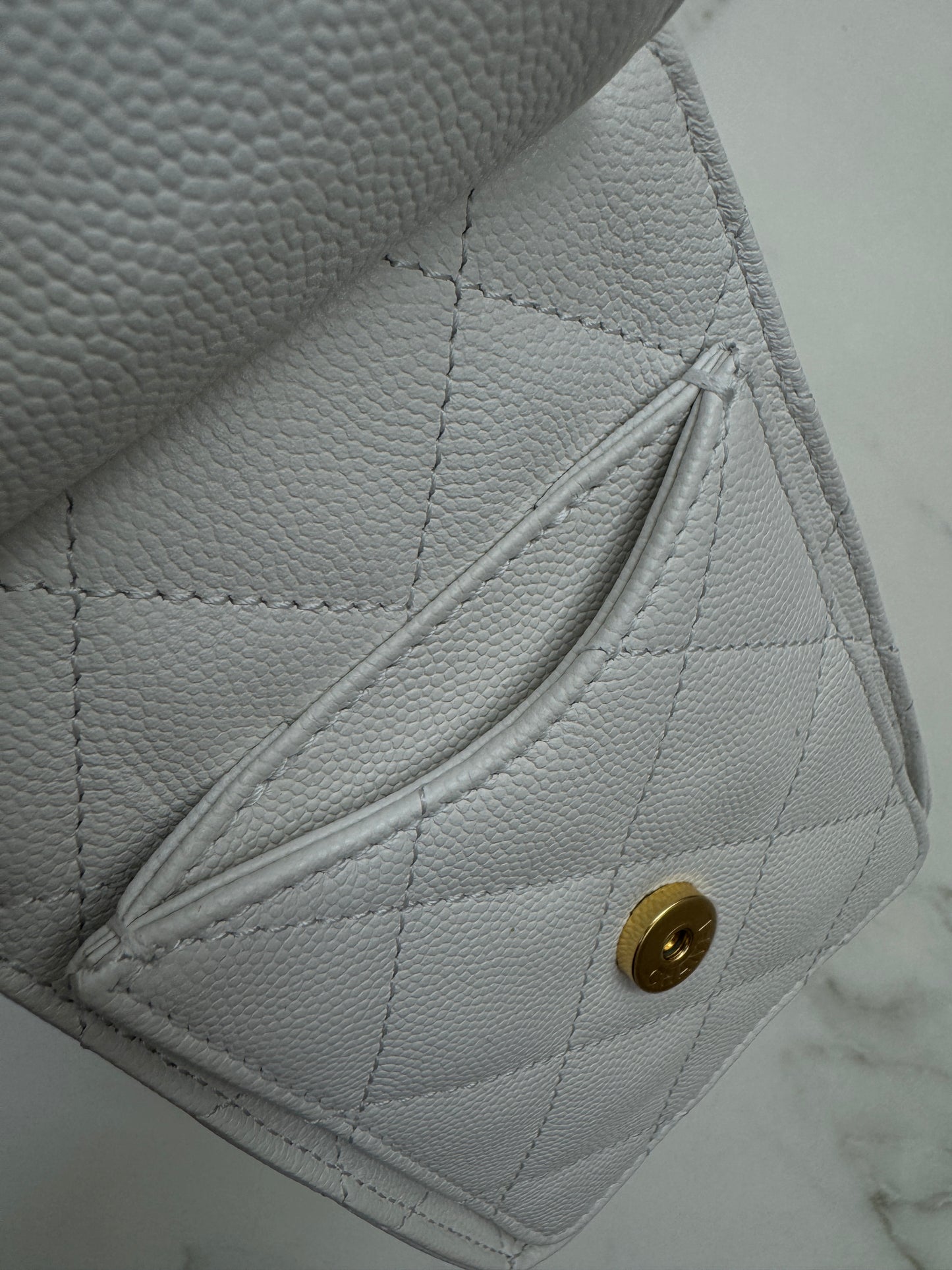 CHANEL Mini 25 Bag 白色荔枝皮