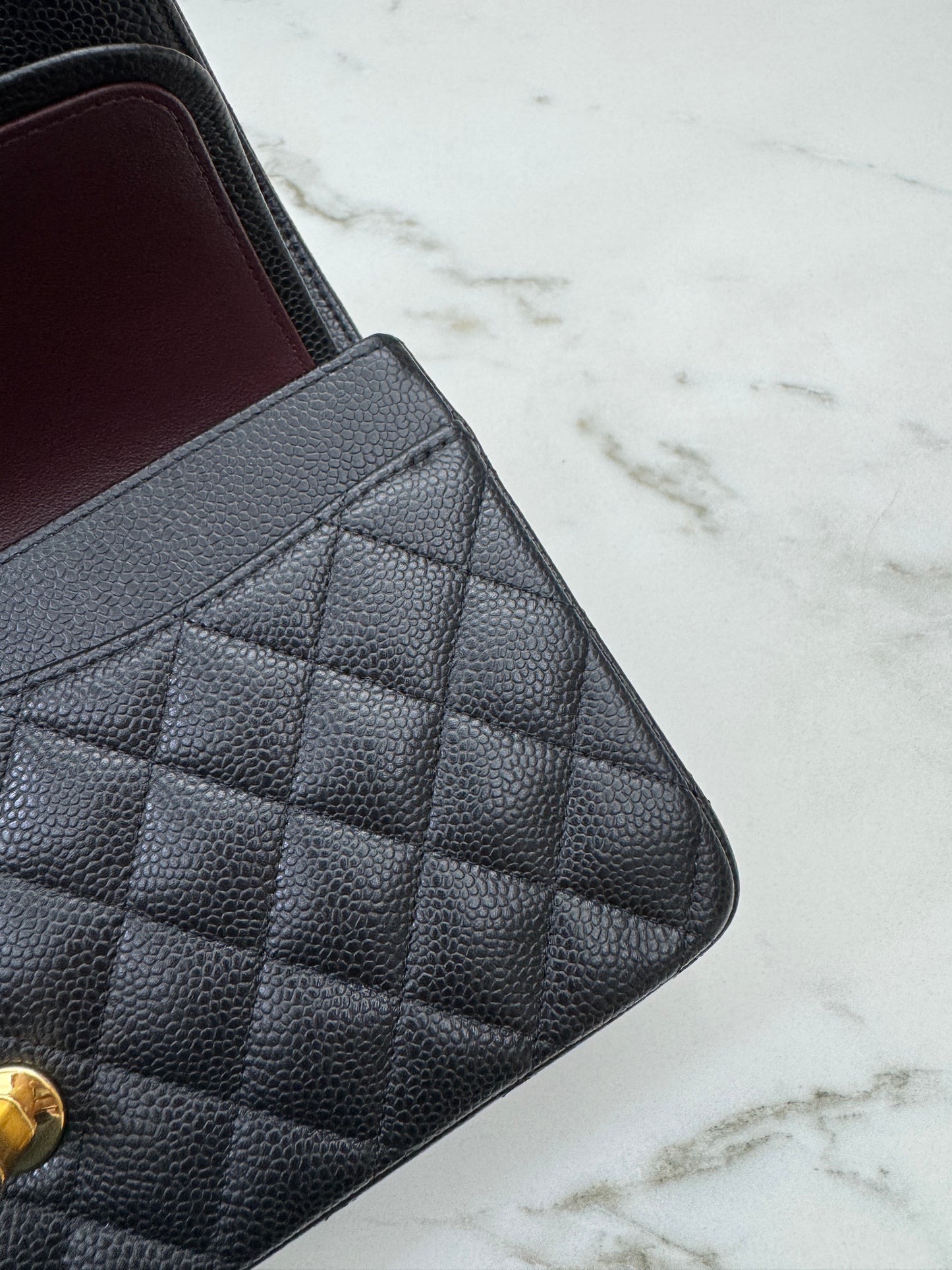 CHANEL CF25 Medium 黑金牛 Black Calfskin GHW