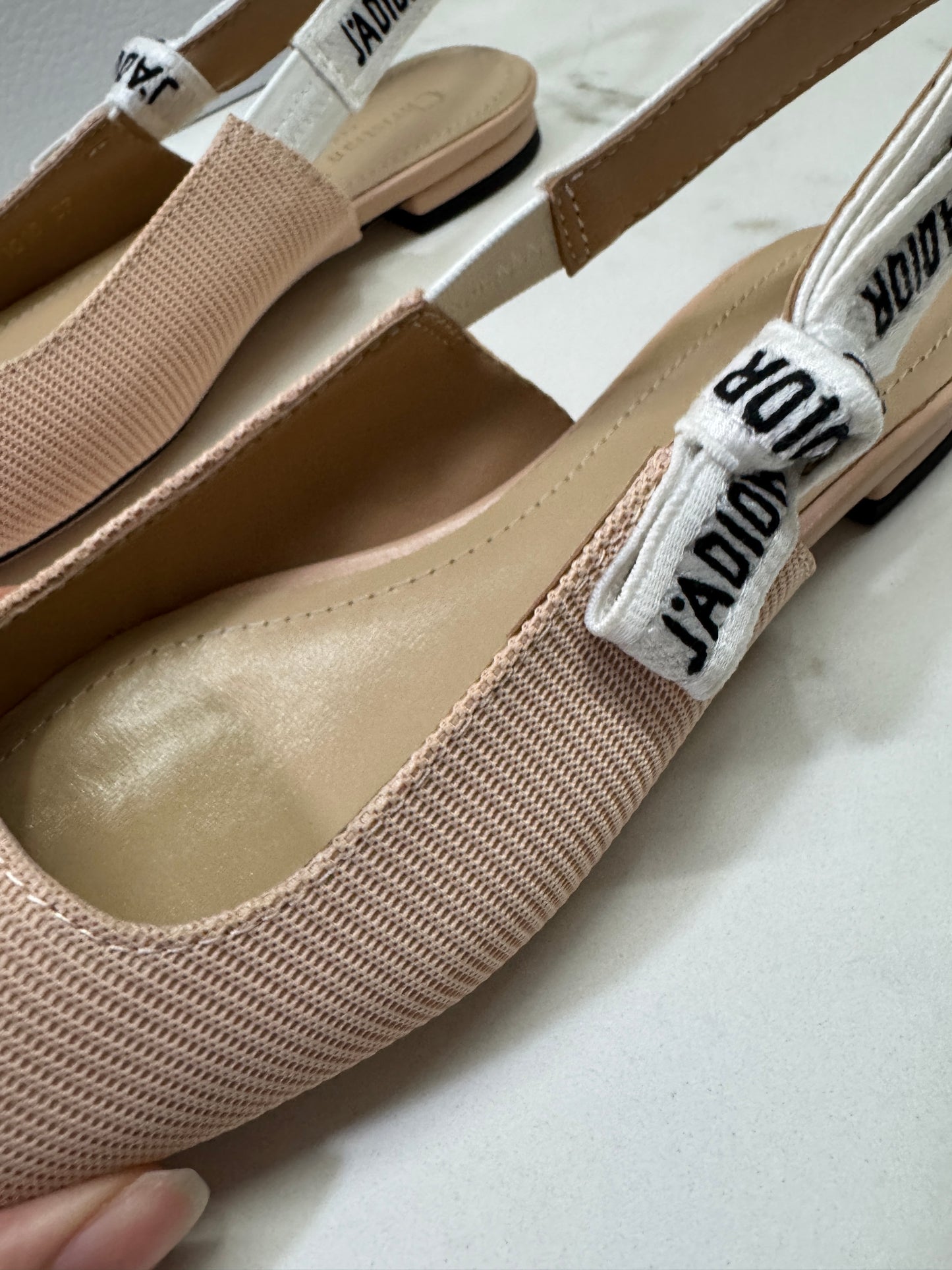 DIOR J'adior Slingback 裸色 科技布面 2.5cm