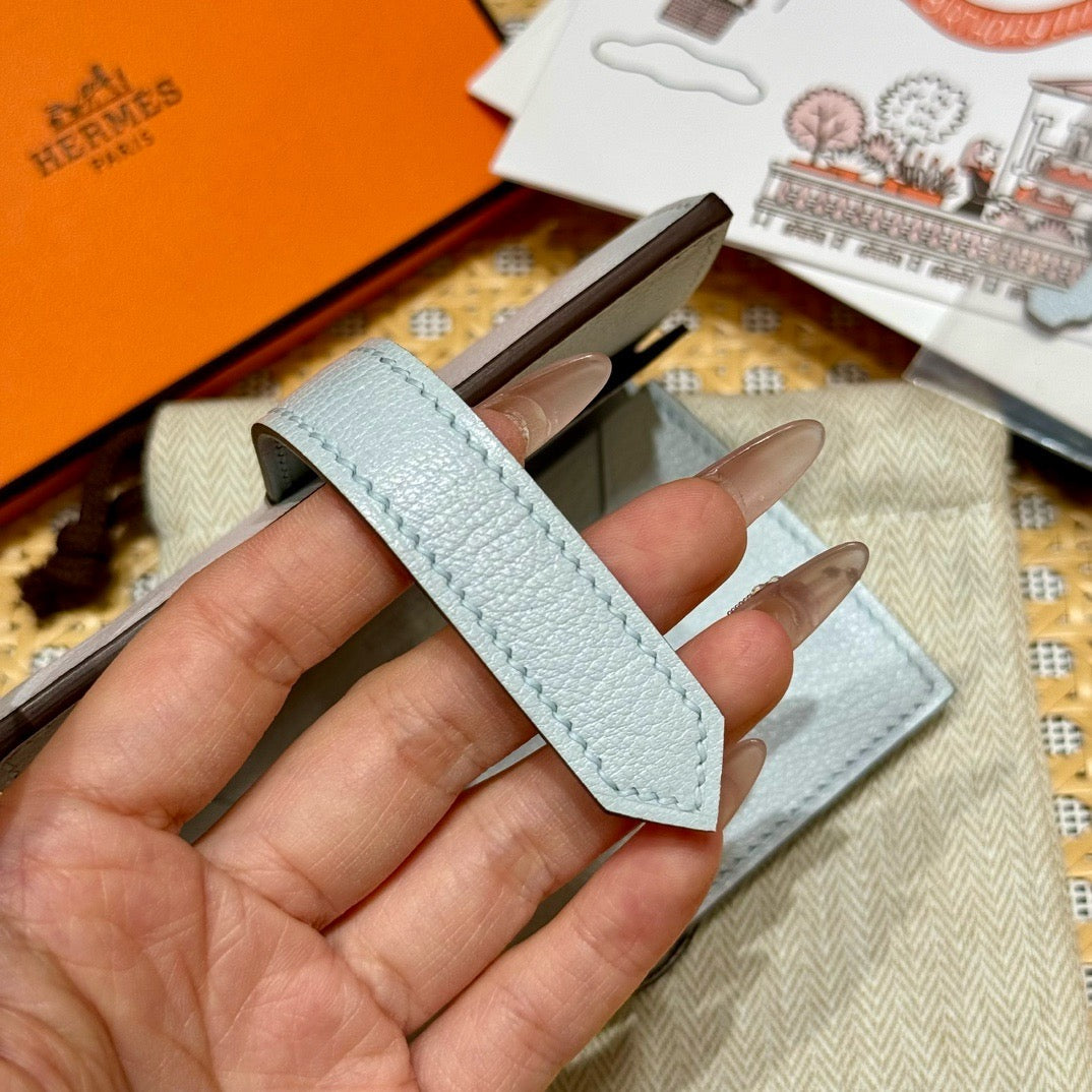 HERMES Bearn Mini 卡包 附散紙位 聖杯藍 山羊皮 Chevre