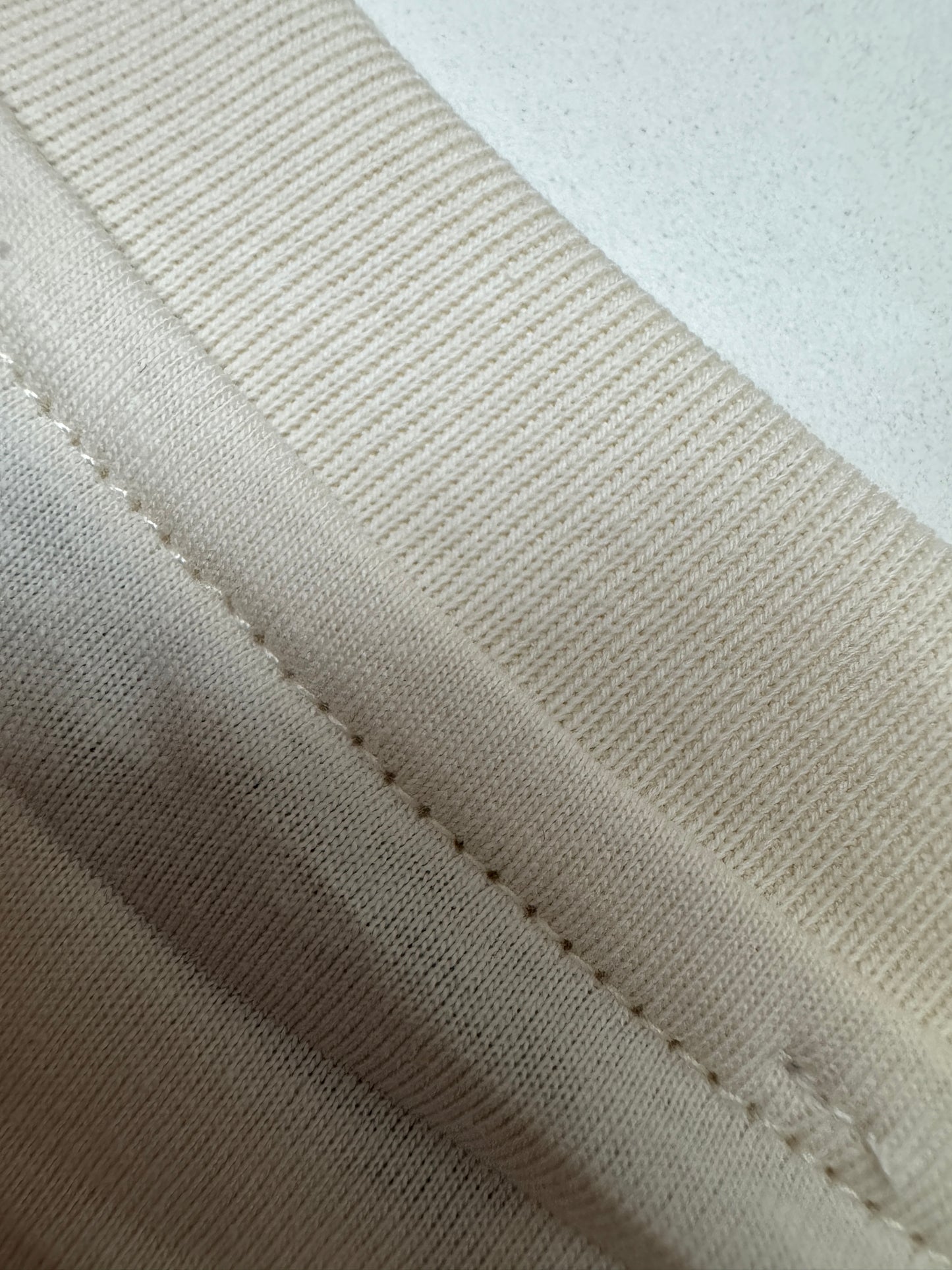 MIU MIU 水鑽Logo 米色T恤