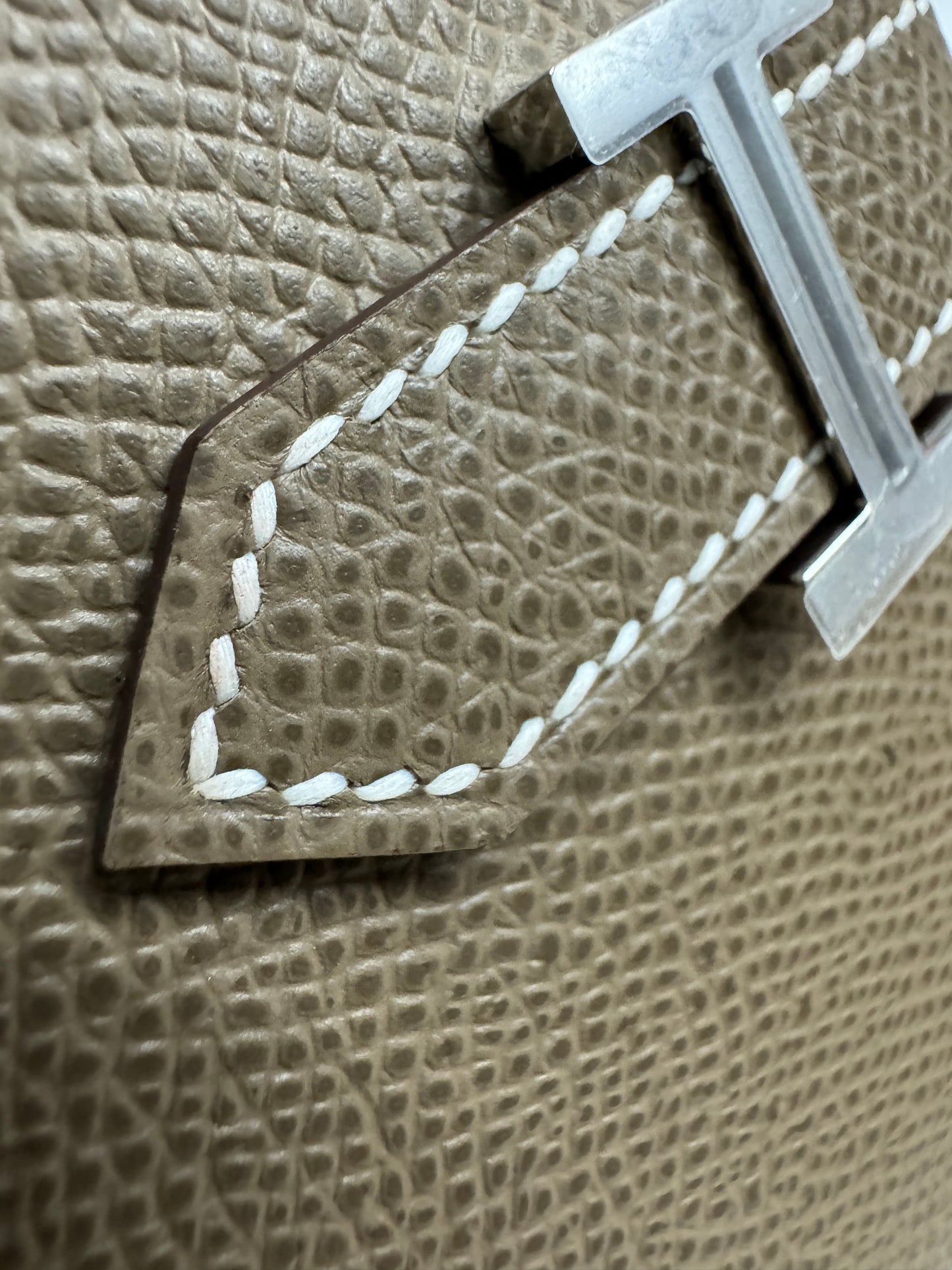 HERMES Bearn Wallet 大象灰 銀扣