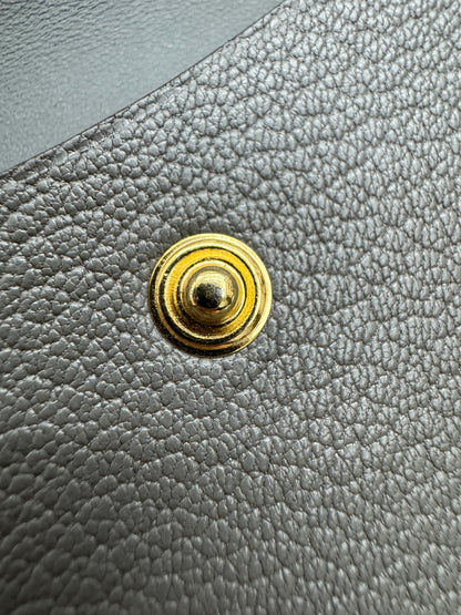 HERMES Bearn Mini Wallet 積雨雲灰山羊皮 金扣 Gris Meyer GHW