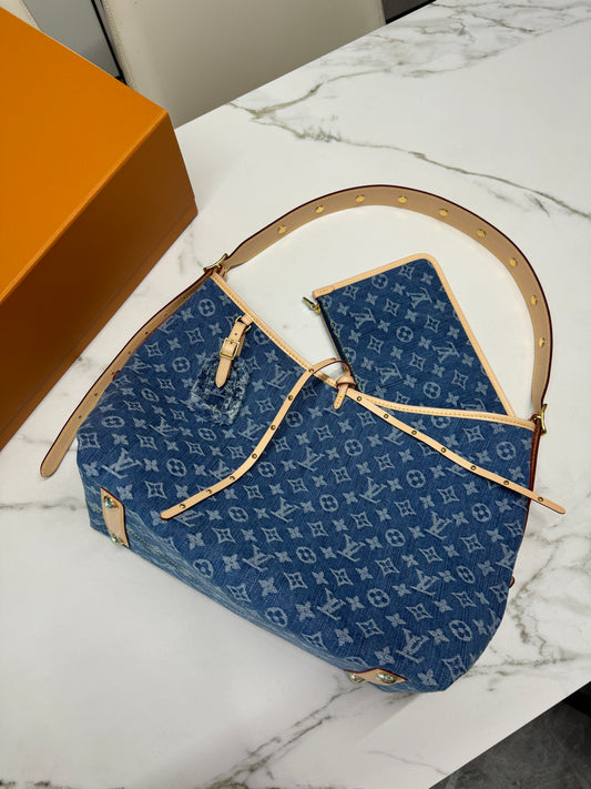 LV Carryall MM 深藍牛仔