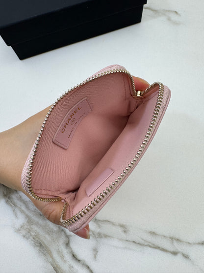 CHANEL 吐司零錢包 22B櫻花粉