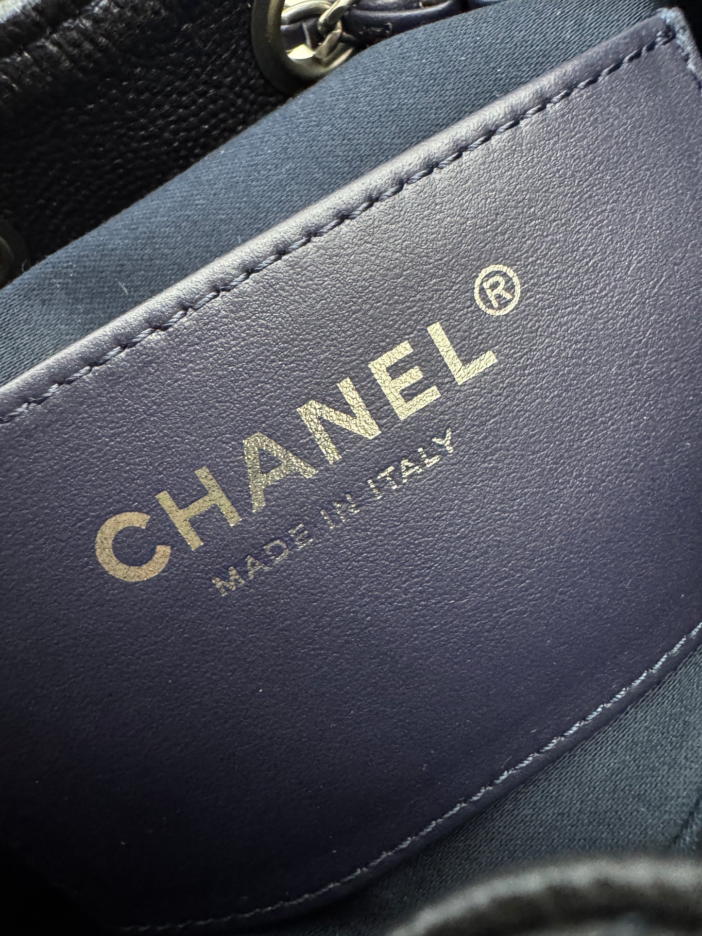CHANEL Mini 25Bag 珠光深藍