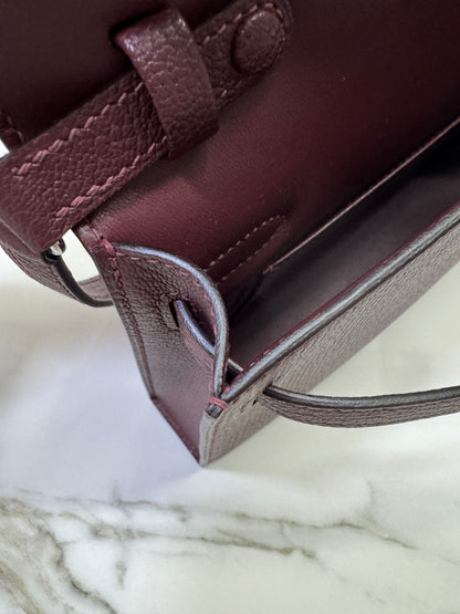 HERMES Kelly Elan 山羊皮 愛馬仕紅 Rough H PHW