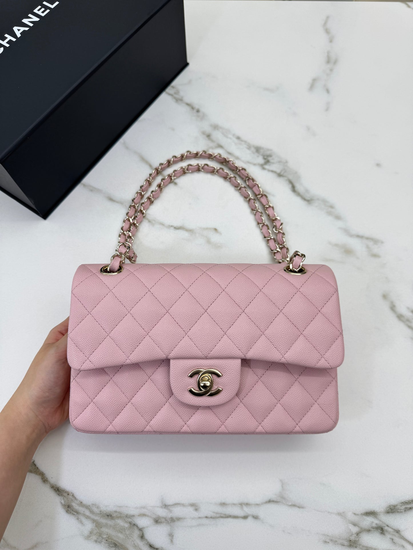 CHANEL 22B櫻花粉 CF23 Small Sakura Pink