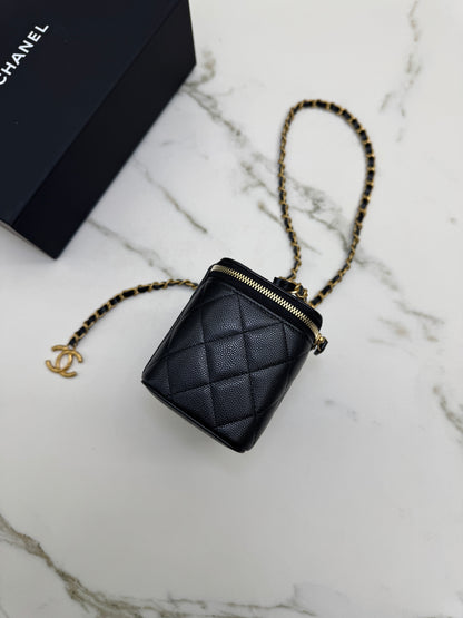 CHANEL 24S 調節扣 珠光黑長盒子