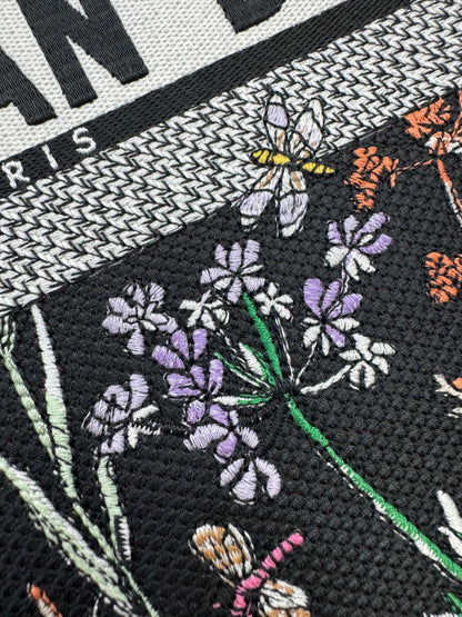 DIOR Book Tote Herbarium Black Medium