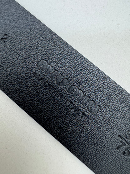 MIU MIU 鏤空扣皮帶