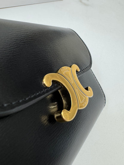 CELINE Wallet 凱旋門金扣Box皮