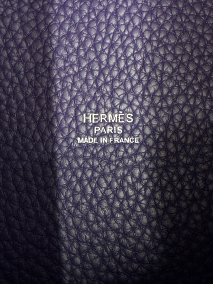 HERMES Picotin Lock 18 X3絳紫色銀扣 TC