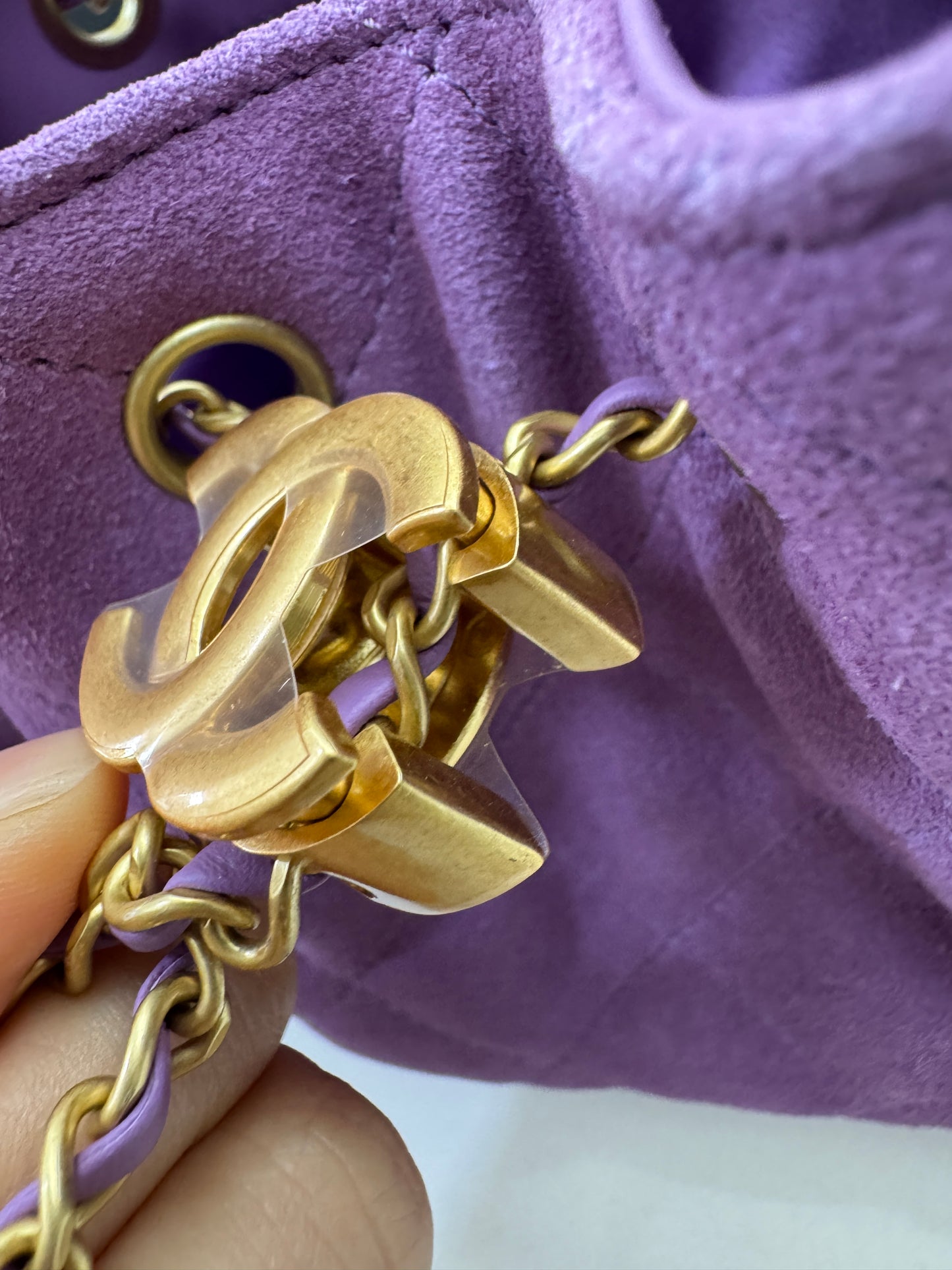 CHANEL Mini 25 Bag 紫色麂皮