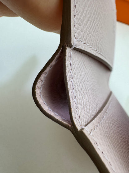 HERMES Bearn Wallet 三摺錢包 夢幻紫銀扣 Epsom Mauve Pale PHW