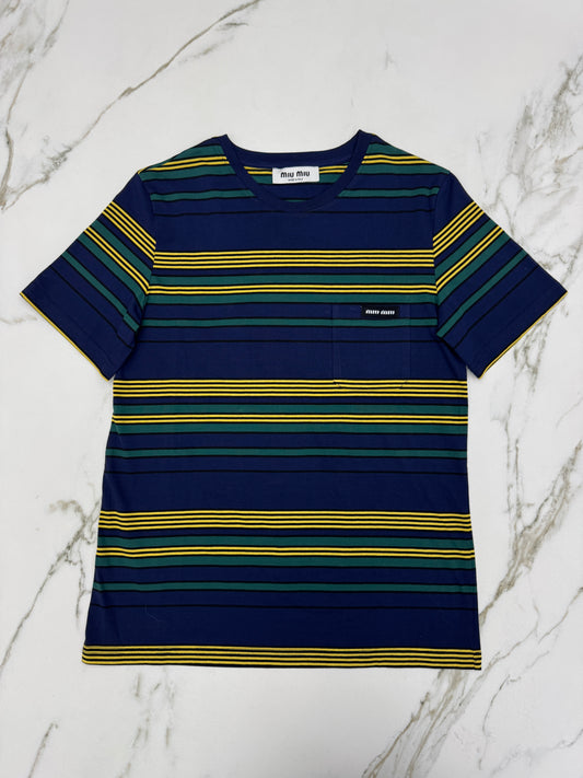 MIU MIU 25FW 條紋短袖