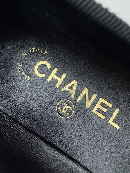CHANEL Cambon Ballet Flats 芭蕾舞鞋 黑拼白