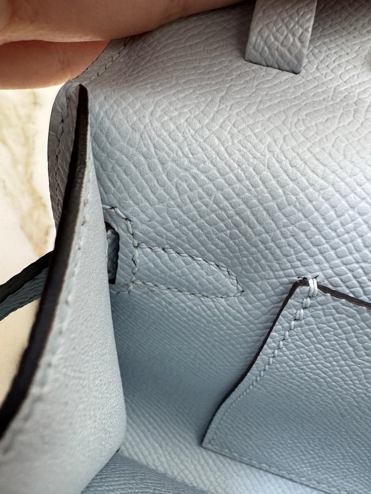 HERMES Kelly to-go 聖杯藍 08 Blue Pale Epsom PHW