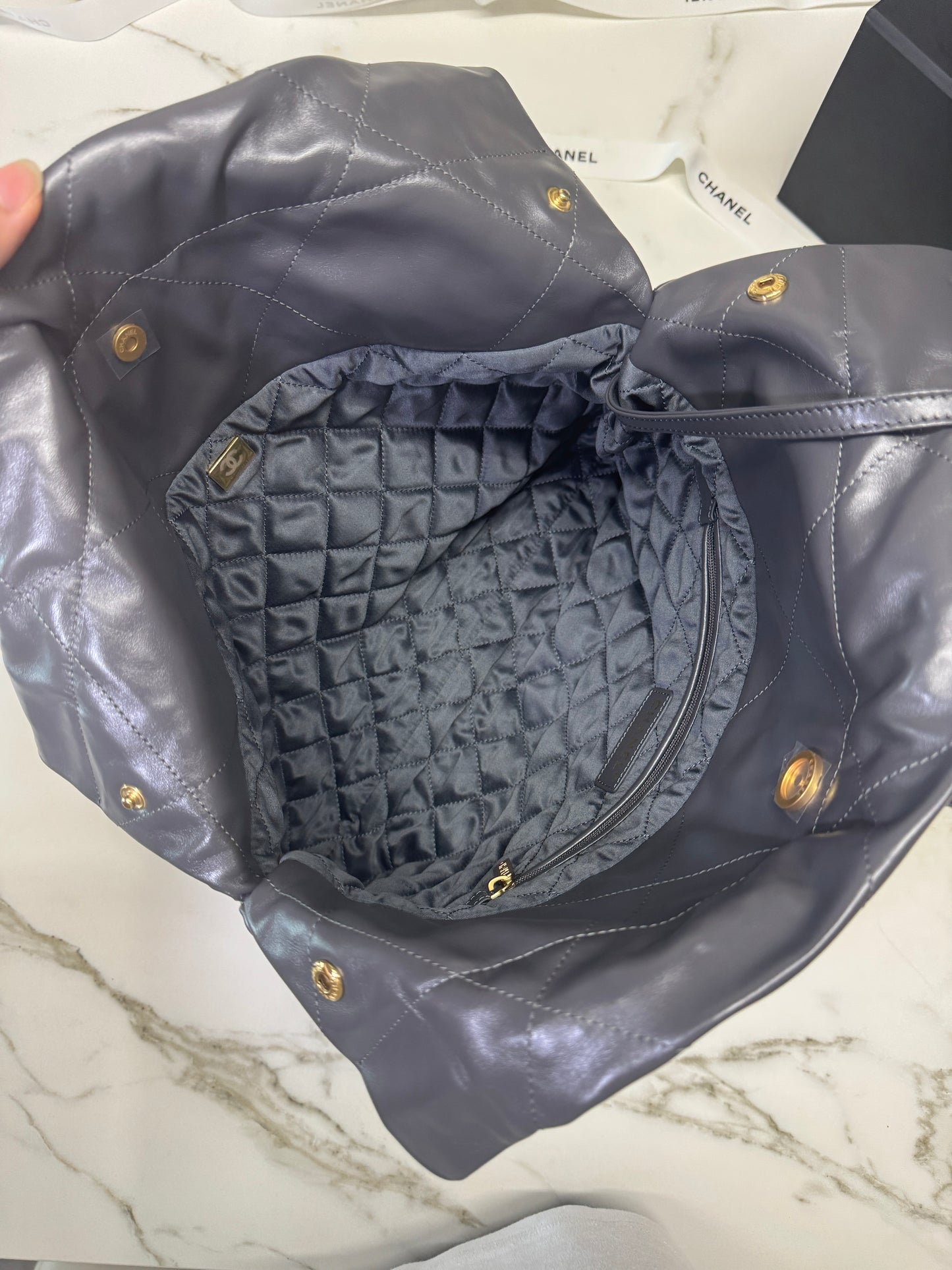 CHANEL 22Bag 小號 深灰色