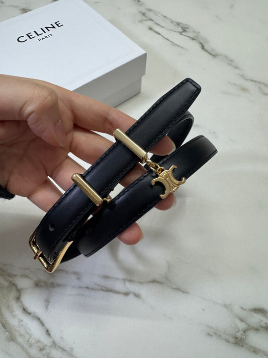 CELINE Belt 凱旋門吊飾皮帶