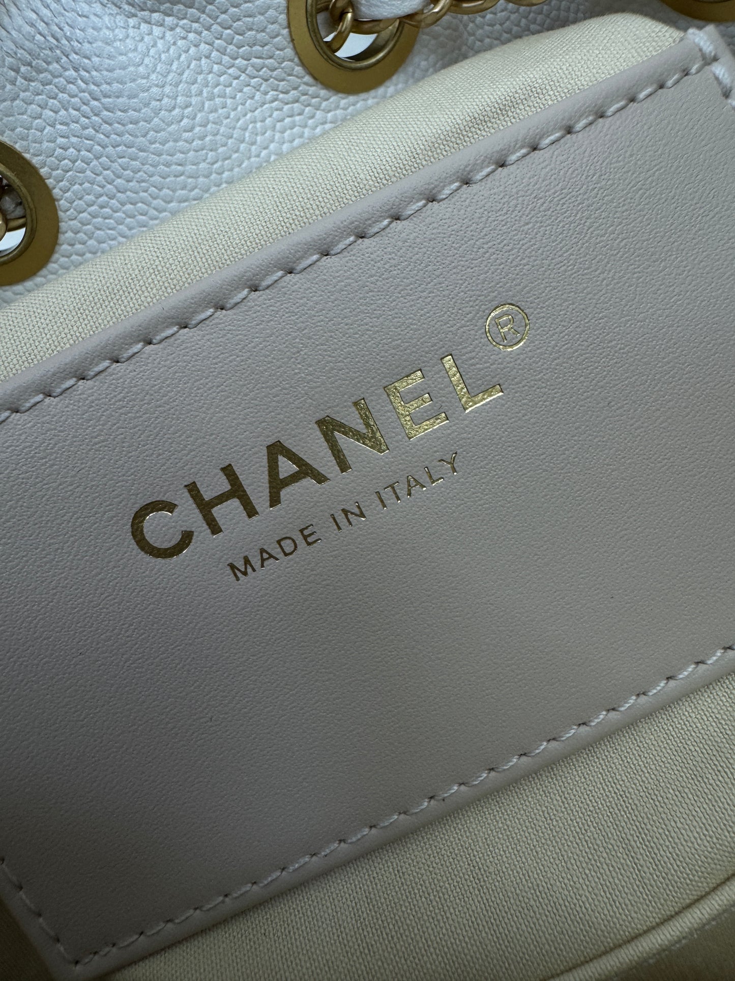 CHANEL Mini 25 Bag 白色荔枝皮