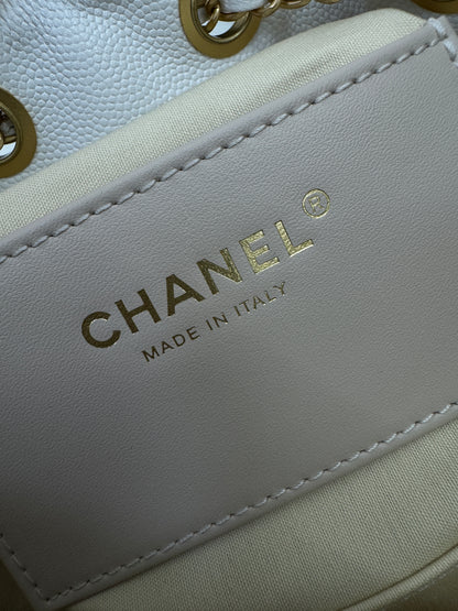 CHANEL Mini 25 Bag 白色荔枝皮