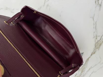 CHANEL 26S Maxi Flap Bag Small 酒紅色金扣 Burgundy GHW