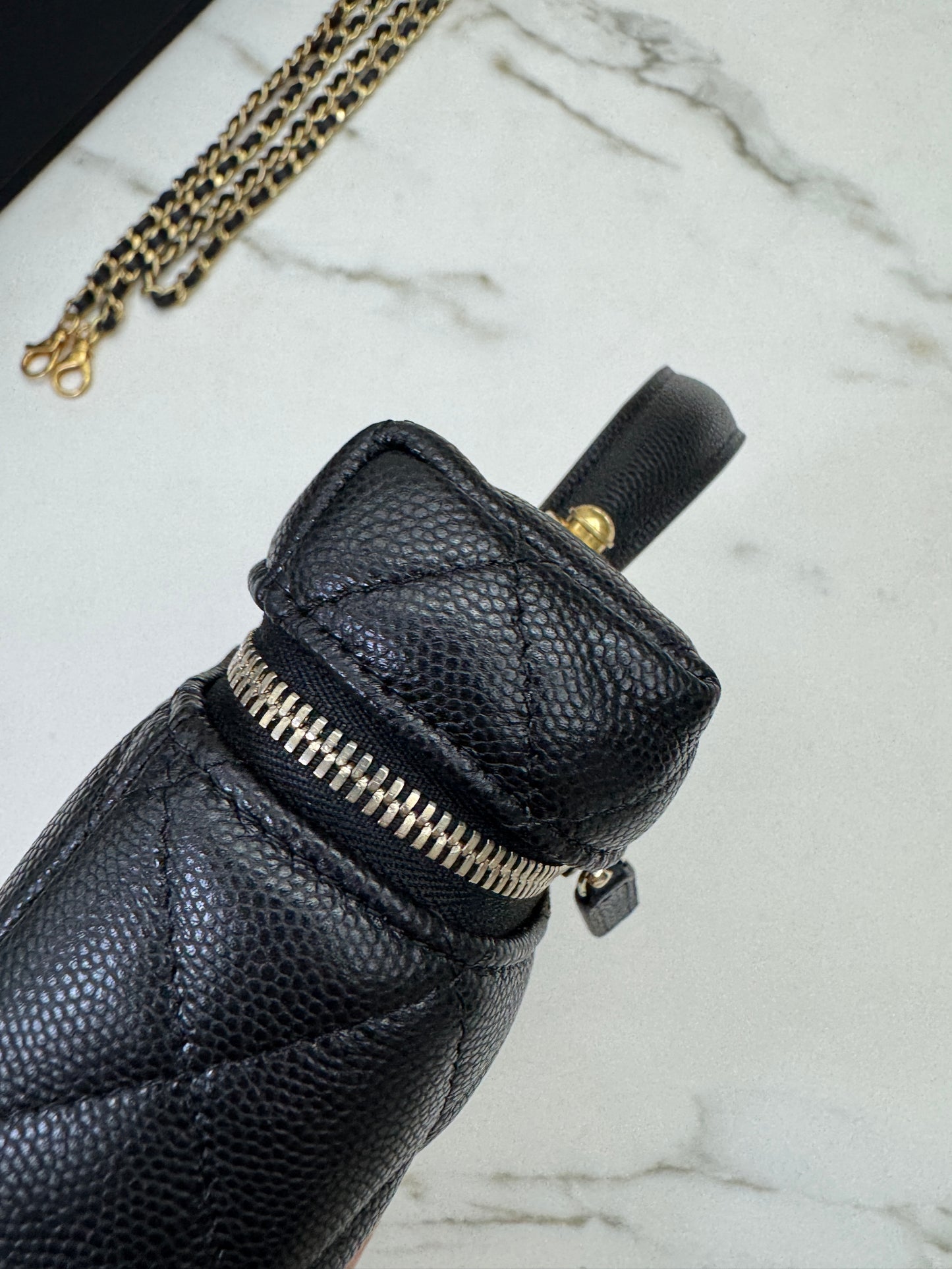 CHANEL 25P 拉絲金扣 LP盒子包