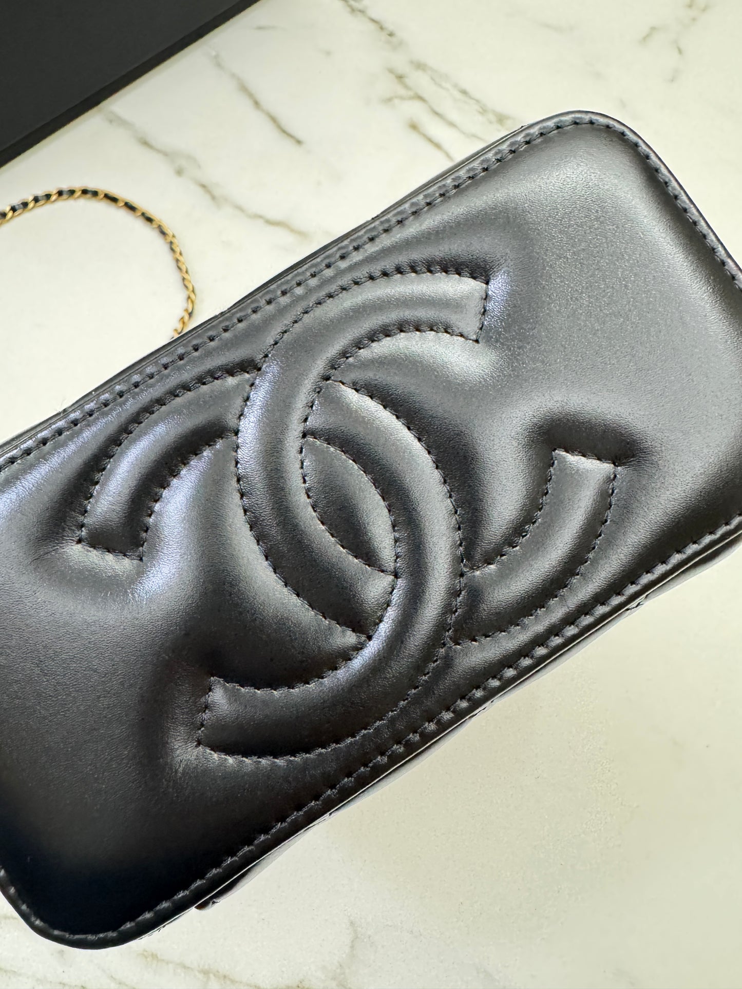 CHANEL 25S 雙金珠長盒子 Vanity