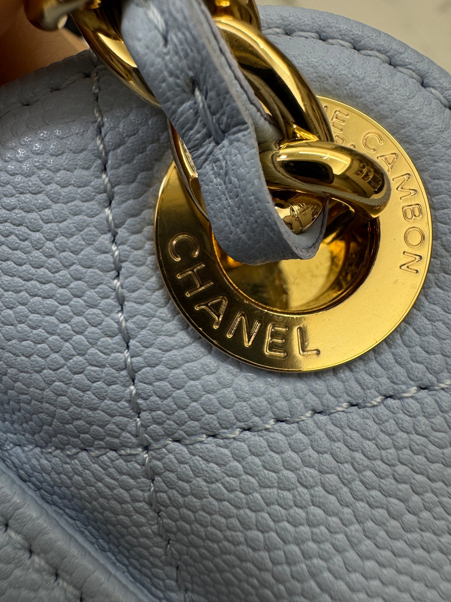 CHANEL Mini 25Bag 26A Baby Blue 亮金扣