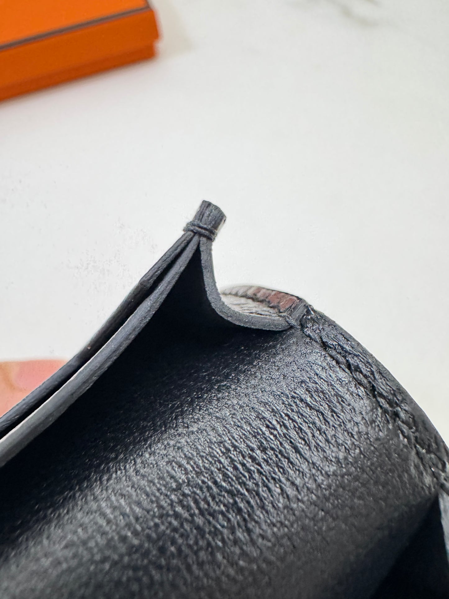 BEARN Mini Wallet 黑色山羊皮 Noir Chevre Mysore PHW