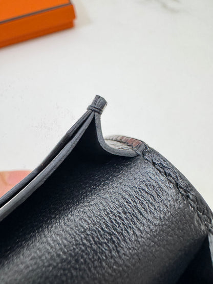 BEARN Mini Wallet 黑色山羊皮 Noir Chevre Mysore PHW