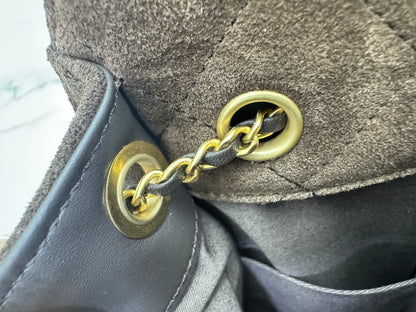 CHANEL 25Bag 麂皮深棕色 Small