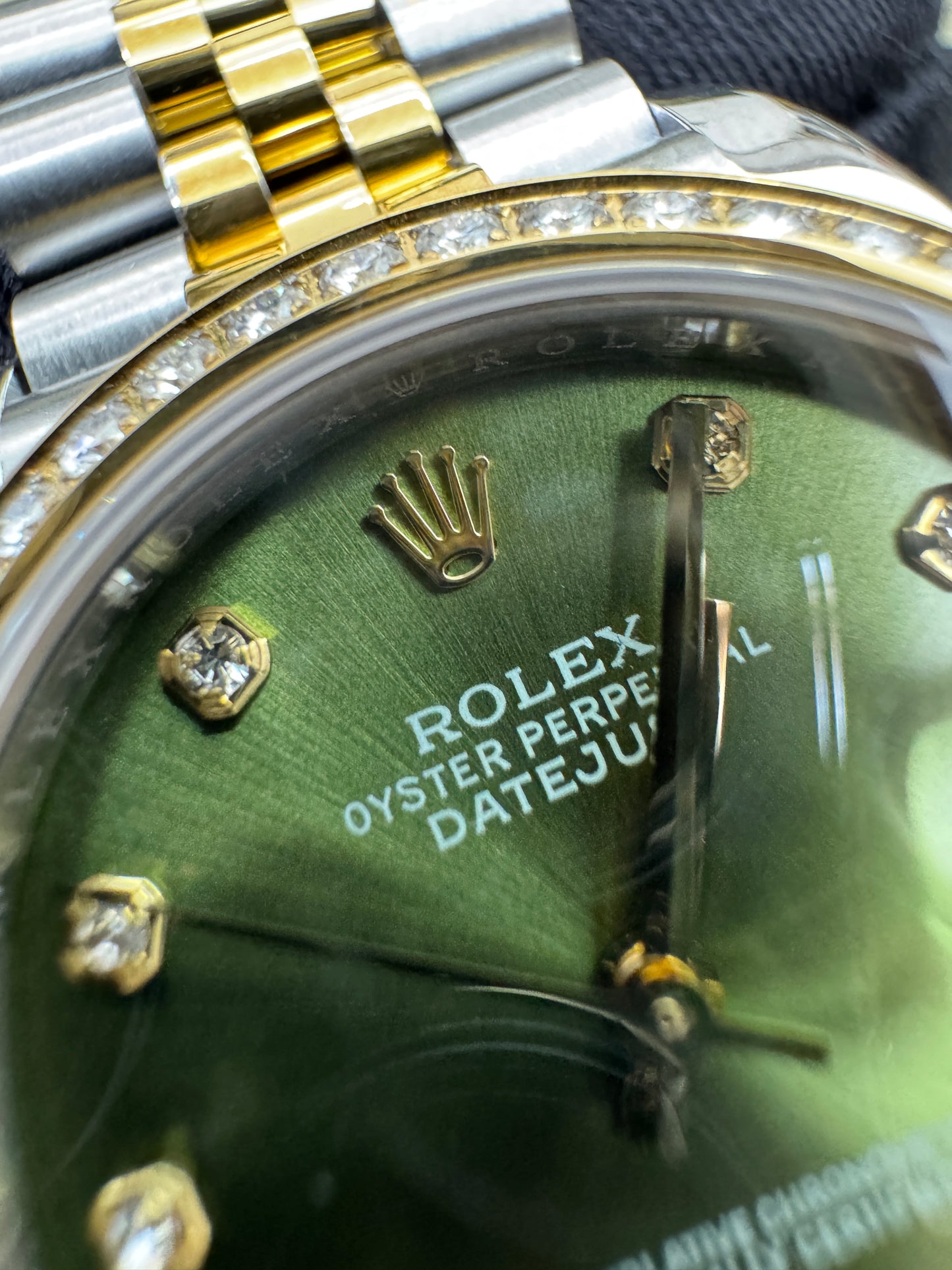 ROLEX Date Just 31mm 橄欖綠鑽圈鑽盤 真鑽版